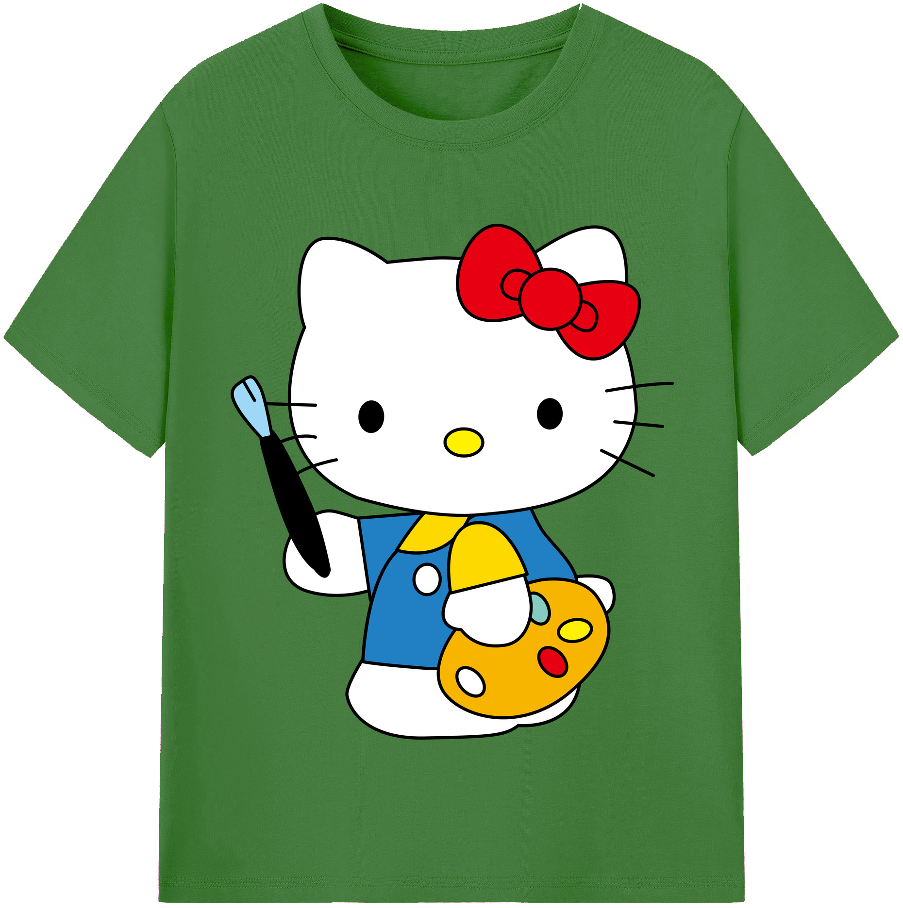 （画像用） Hello Kitty ハローキティ レディースカジュアルプリントTシャツ（綿100％）